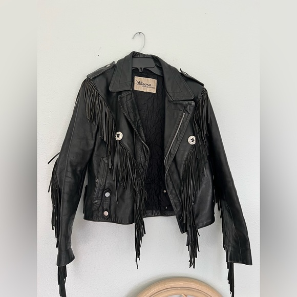 Wilsons Leather Jackets & Blazers - Wilsons Leather Black Leather Fringe Western Jacket - Motojacket Motorcycycle